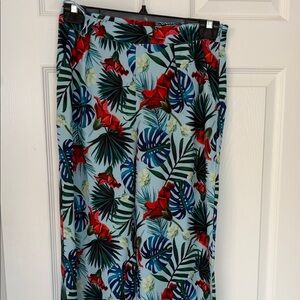Fashion Nova Tropical Wide Leg Pants - Red, Green, Blue